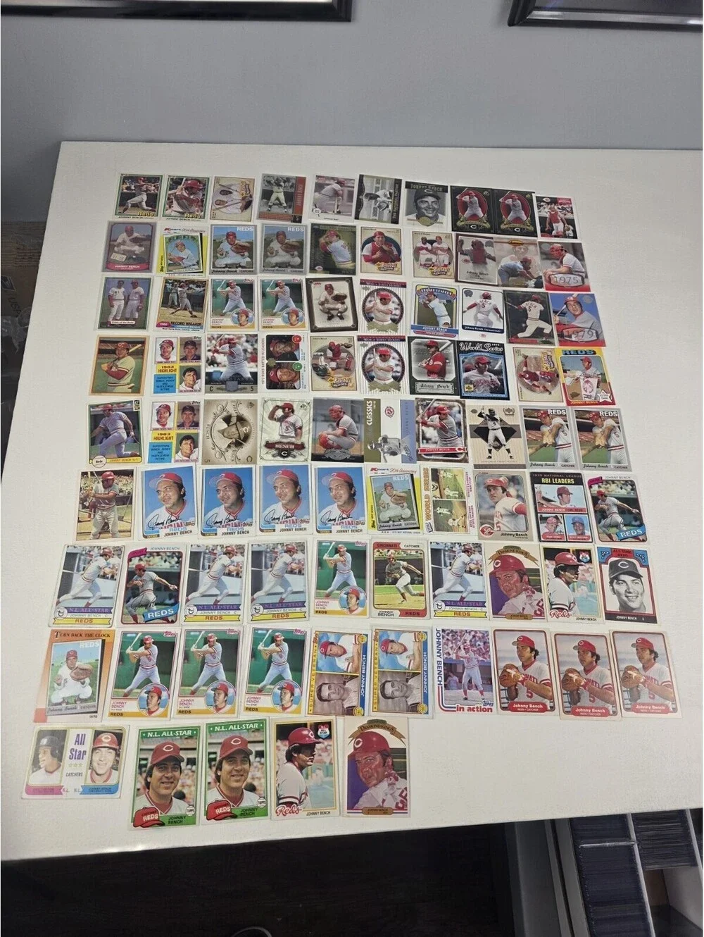 Johnny Bench Collection 85 Baseball Card LOT Vintage Topps Donruss Diamond Kings